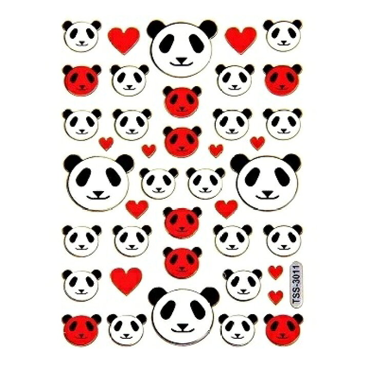 楽天市場 キラキラシール パンダやミニハート メタリックシール ごほうびシール 動物シール ざっか Pagopago