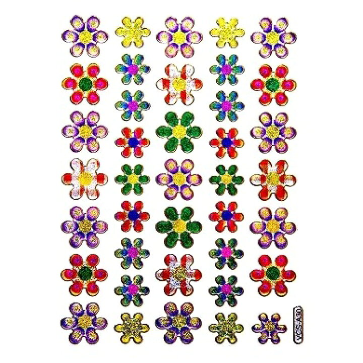 楽天市場】キラキラシール 花（はな） 《メタリックシール ごほうび 