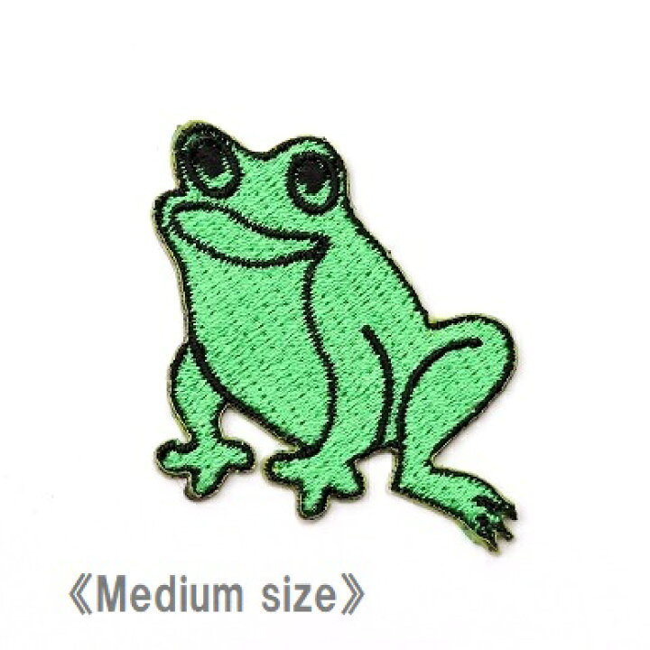 楽天市場 ワッペン 蛙 かえる カエル 高さ４ ４cm前後 刺繍ワッペン アイロンワッペン アップリケ ざっか Pagopago