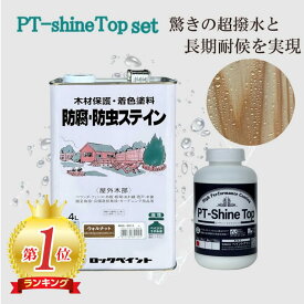 キシラデコール同等品 ナフタデコール 木目 超撥水 PT-Shine Top お得 セット シャイントップ 木材 保護 4L＋1kg 防腐 防虫 ステイン 木材ペイント ログハウス ロックペイント 防腐剤 屋外 耐久性 木材防腐剤 防カビ剤 ステイン塗料 透明 浸透性 撥水コーティング 木部