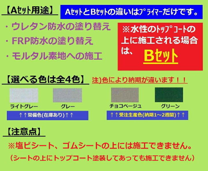 楽天市場 ベランダ バルコニー 防水改修キット Aセット 5m2セット ウレタン防水 塗り替え 中外商工 塗料 ペイントテクノ楽天市場店