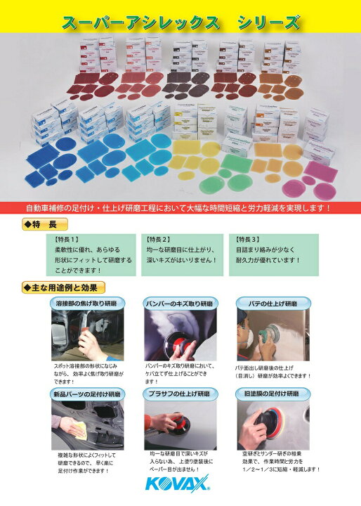 楽天市場】コバックス スーパーアシレックス ディスク φ125mm 【5枚入 