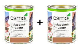 【 おまけ付 】オスモカラー ウッドステインプロテクター 即日発送 全19色 0.75L×2缶セット(約18平米分) 即日発送 送料無料 オスモ＆エーデル 木部 屋外用 自然塗料 おすも OSMO