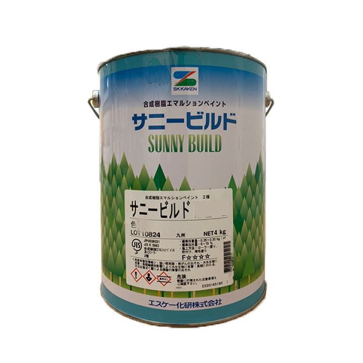 楽天市場】サニービルドIN 白 ホワイト ツヤけし 4kg(約13〜16平米分 