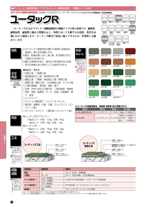 楽天市場】【送料無料】ユータックR 全20色 ツヤあり 18kgセット(約120 