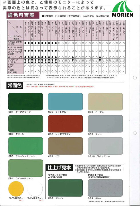 楽天市場】クリンカラーWベスト 全6色 ツヤあり 4kg(約10〜13平米分 