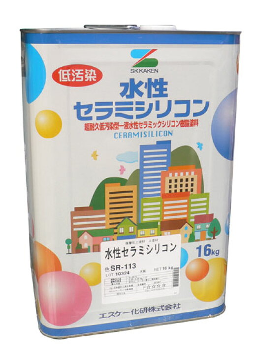 楽天市場】水性セラミシリコン 白 ホワイト ツヤ選択可能 16kg(45〜64 