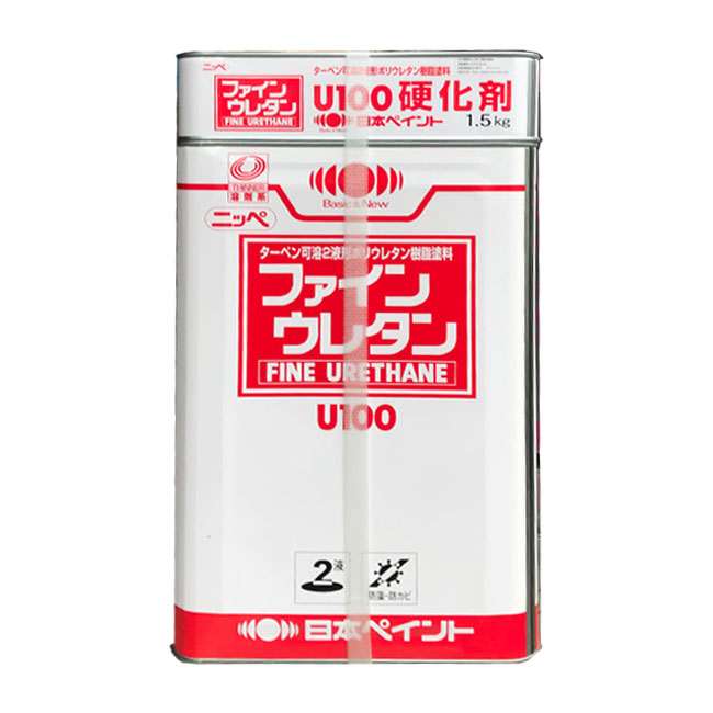 ファインウレタンU100 調色品(淡彩) ツヤあり 15kgセット(約45〜60平米分) 日本ペイント ニッペ 油性 鉄部・多目的 2液 |  ペンキ屋モリエン