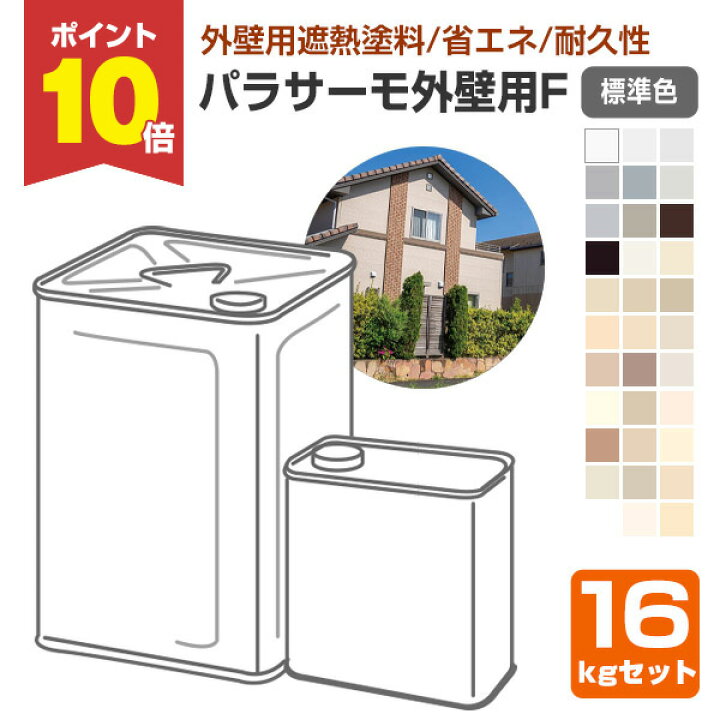 楽天市場】【スーパーセール限定P10倍】 日本特殊塗料 パラサーモ外壁 