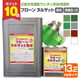 【P10倍！】 東日本塗料 フローン ヌルサット 艶有 ＜常備色/白＞ 7色 13.2kgセット