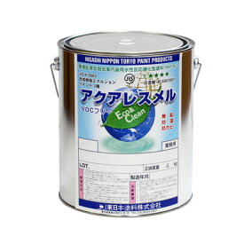 水性塗料 室内壁　アクアレスメル 艶有 白　4kg（水性反応硬化型塗料/東日本塗料）