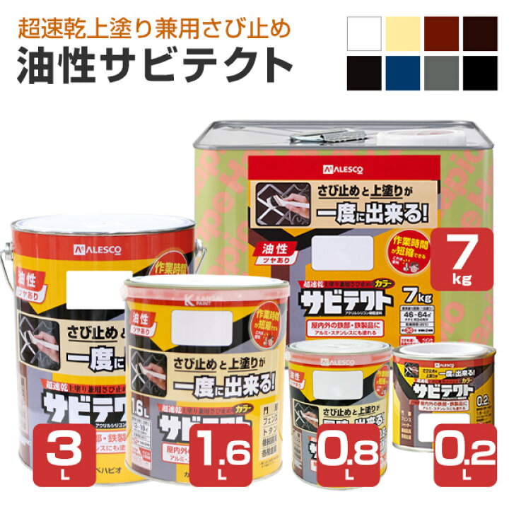 楽天市場】カンペハピオ 油性サビテクト 全8色 0.2L-7kg