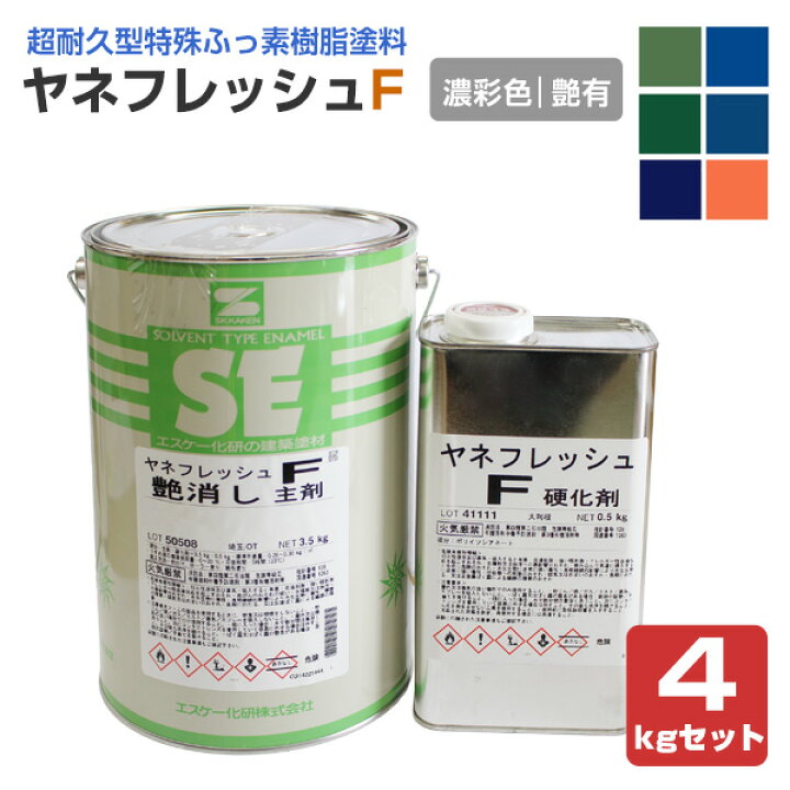 楽天市場】【期間限定P10倍】 ヤネフレッシュF 艶有り 濃彩色 4kg 