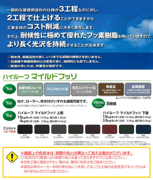 楽天市場】【期間限定P5倍】 大同塗料 ハイルーフ マイルドフッソ 下塗 