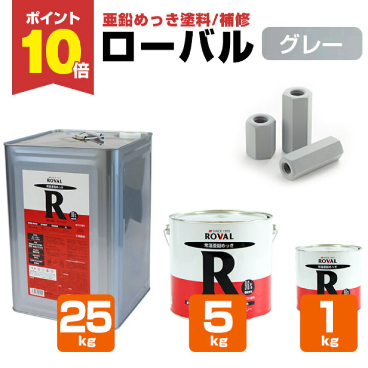 楽天市場】【期間限定P10倍】 ローバル 1kg/5kg/25kg ＜グレー＞ 亜鉛 