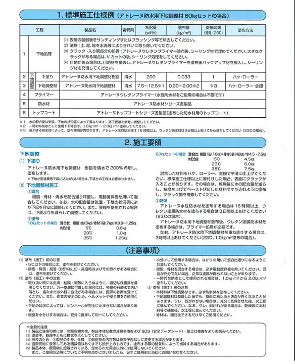 楽天市場】【下地調整】 アトレーヌ 防水用下地調整材 ＜10kgセット 