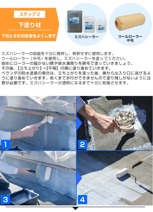 楽天市場】【4/10限定P10倍】 EF水性ウレタン防水材ミズハ 22kgセット 
