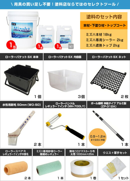 楽天市場】【期間限定P5倍】 【塗装用具10点付属】 EF水性ウレタン防水 