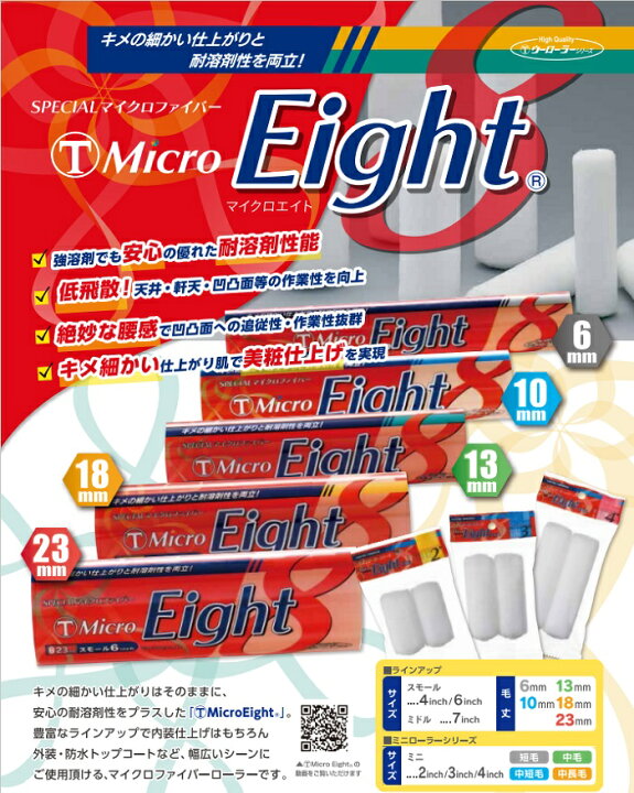 楽天市場】マルテー ミニローラー Micro Eight マイクロエイト (毛丈 