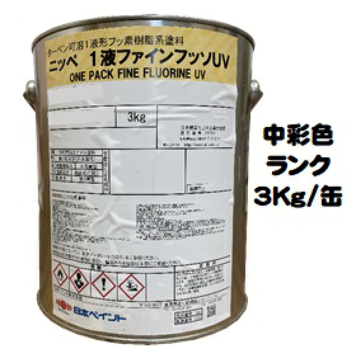 楽天市場】ニッペ 1液ファインフッソUV 日本塗料工業会中彩色 各艶 