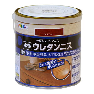 水性ウレタンニス 0.7L マホガニー【アサヒペン】