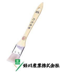 好川産業 白毛 金巻ラック刷毛 B 白毛/薄平 25mm(8号) 1本【好川産業株式会社】