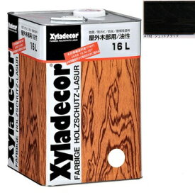 キシラデコール＃112ジェットブラック16L 注ぎ口(ベロ付き)【大阪ガスケミカル株式会社】油性 木部 保護塗料 ウッドデッキ 木 屋外 防腐 防虫 塗料