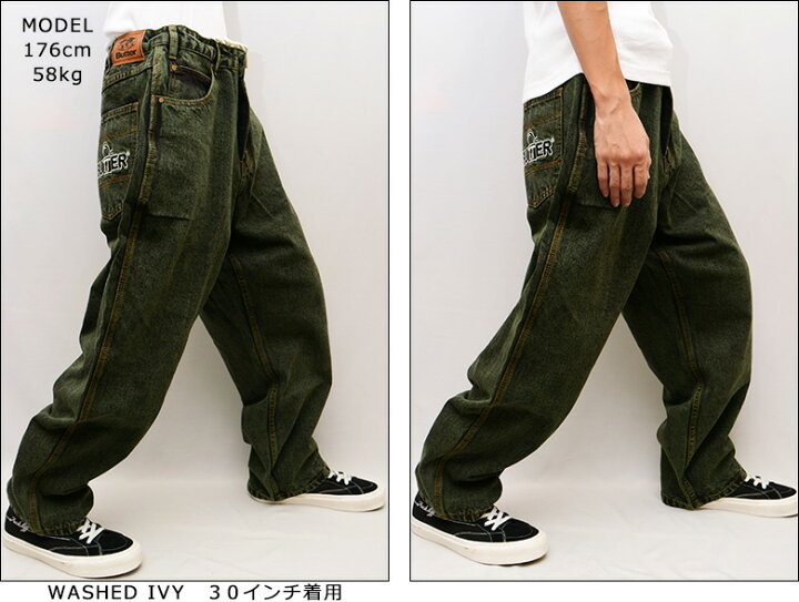 楽天市場】バターグッズ パンツ BUTTER GOODS LOCK BAGGY DENIM JEANS 