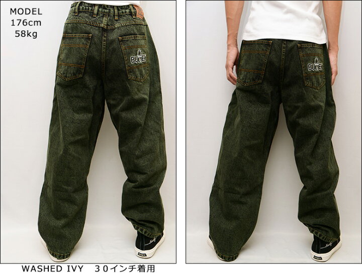 楽天市場】バターグッズ パンツ BUTTER GOODS LOCK BAGGY DENIM JEANS 