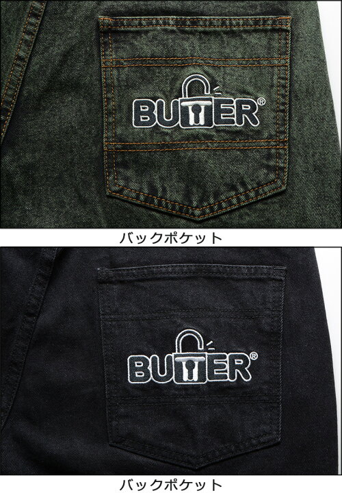 楽天市場】バターグッズ パンツ BUTTER GOODS LOCK BAGGY DENIM JEANS 