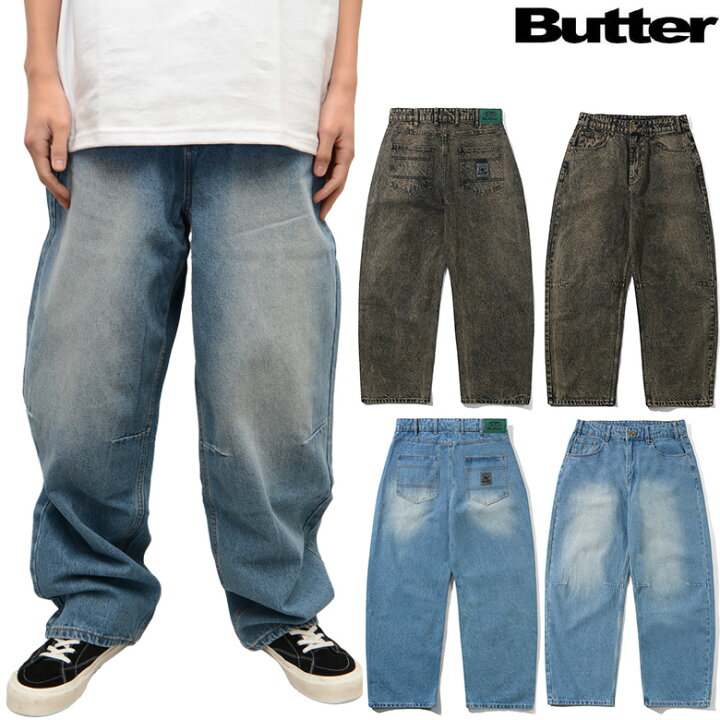 楽天市場】バターグッズ パンツ BUTTER GOODS WIDE CUT DENIM JEANS 
