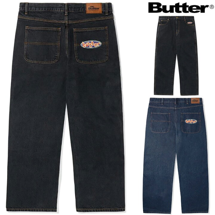 楽天市場】バターグッズ パンツ BUTTER GOODS SCATTERED DENIM PANTS 