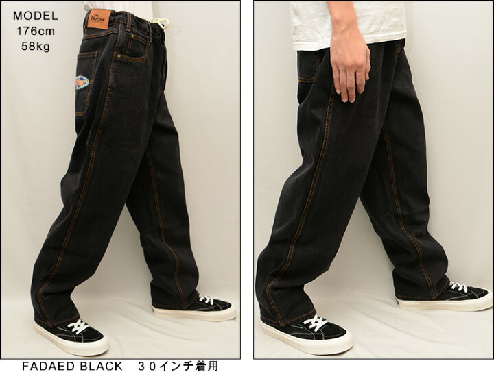 楽天市場】バターグッズ パンツ BUTTER GOODS SCATTERED DENIM PANTS