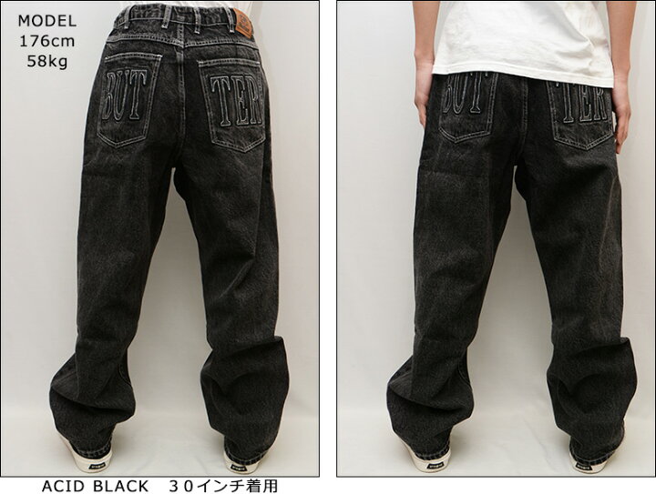 楽天市場】バターグッズ パンツ BUTTER GOODS APPLIQUE DENIM JEANS 