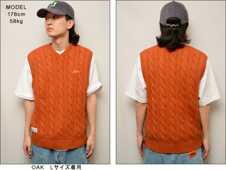 楽天市場】バターグッズ ベスト BUTTER GOODS CABLE KNIT SWEATER 