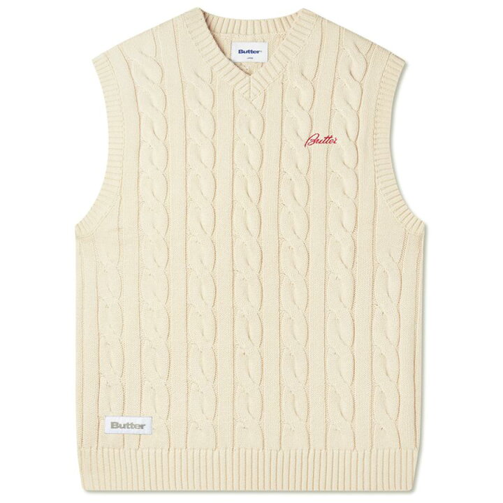 楽天市場】バターグッズ ベスト BUTTER GOODS CABLE KNIT SWEATER 