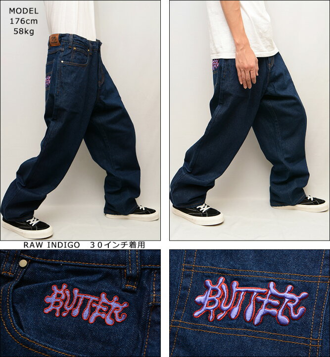楽天市場】バターグッズ パンツ BUTTER GOODS INK DENIM JEANS デニム 