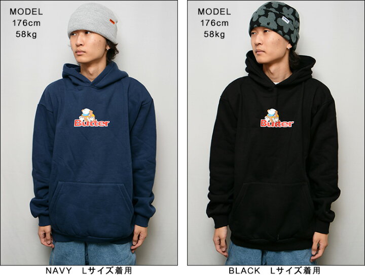楽天市場】バターグッズ パーカー BUTTER GOODS TEDDY LOGO PULLOVER 