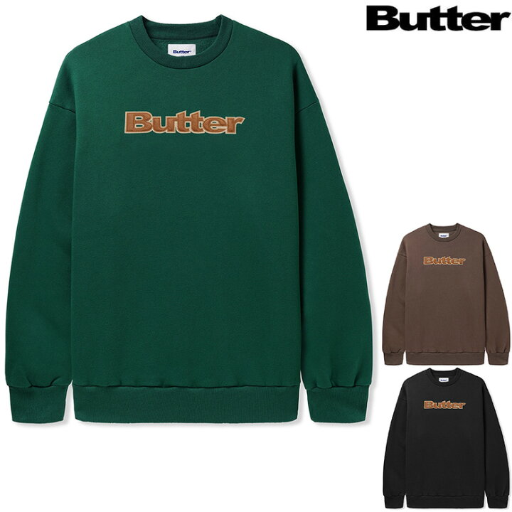楽天市場】バターグッズ トレーナー BUTTER GOODS FELT LOGO APPLIQUE 