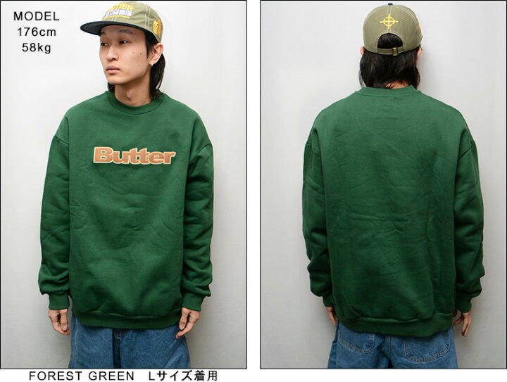 楽天市場】バターグッズ トレーナー BUTTER GOODS FELT LOGO APPLIQUE 