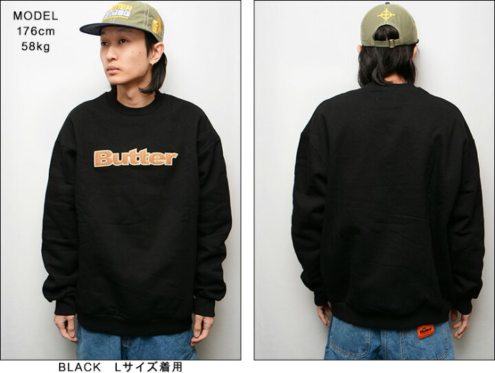 楽天市場】バターグッズ トレーナー BUTTER GOODS FELT LOGO APPLIQUE 
