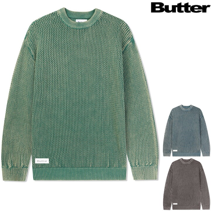 楽天市場】バターグッズ セーター BUTTER GOODS WASHED KNITTED 