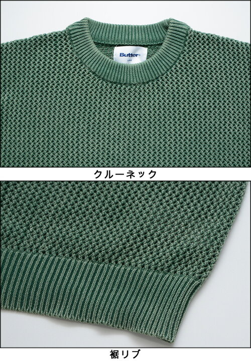楽天市場】バターグッズ セーター BUTTER GOODS WASHED KNITTED  