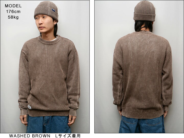 楽天市場】バターグッズ セーター BUTTER GOODS WASHED KNITTED 