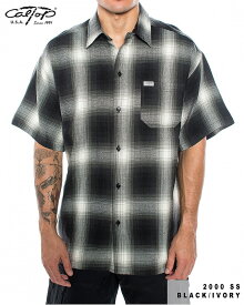 キャルトップ チェックシャツ CALTOP S/S PLAID SHIRT シャツ カルトップ 半袖シャツ ネルシャツ オンブレチェック #2000