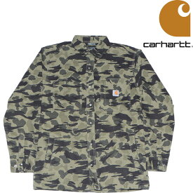 カーハート シャツ CARHARTT RUGGED FLEX RELAXED FIT CANVAS FLEECE LINE CAMO SHIRT JACKET ジャケット アウター 105171