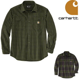 カーハート シャツ CARHARTT LOOSE FIT HEAVY WEIGHT FLANNEL L/S PLAID SHIRT ネルシャツ チェックシャツ 105947