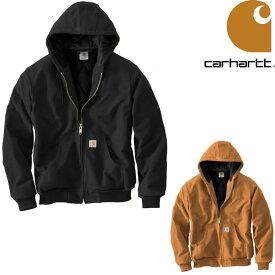 カーハート ジャケット J140 CARHARTT QUILTED FLANNEL LINE DUCK ACTIVE JACKET アクティブジャケット フード ジャケット キルト裏地 アウター メンズ キルトインナー ダック ブルゾン ワークジャケット MADE IN U.S.A