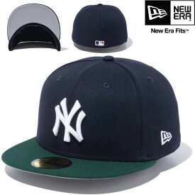 ニューエラ キャップ NEW ERA 59FIFTY Powered by GORO NAKATSUGAWA（min-nano）ニューヨーク・ヤンキース ネイビー ダークグリーンバイザー 正規取扱店 ベースボールキャップ MLB メジャーリーグ ベースボール CAP キャップ 帽子 14124656