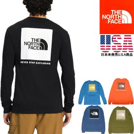 ザ ノースフェイス ロンT THE NORTH FACE L/S BOX NSE TEE ノースフェイス Tシャツ （日本未発売USA商品）ロングスリーブ Tシャツ メンズ プリント Tシャツ ザ・ノース・フェイス 長袖 Tシャツ ロゴTシャツ
